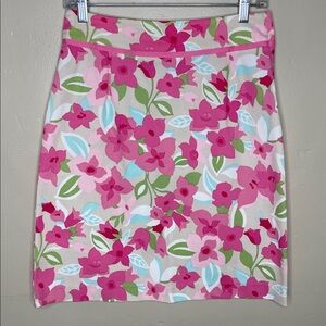 CLEO Petites Y2K Flower Power Pink & Green Floral Pencil Skirt 6